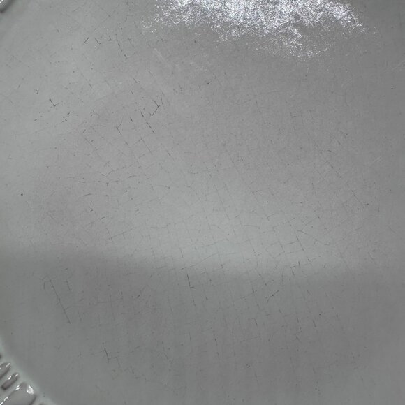 Vintage Dinner Plate Frankoma Pottery White Mayan Aztec 7FL 1970s Tribal Retro - Picture 5 of 7